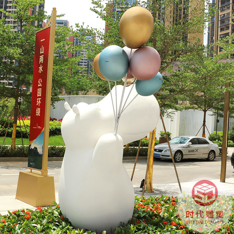 玻璃鋼彩繪熊貓雕塑戶外小區(qū)售樓處幾何動(dòng)物小品草坪裝飾擺件造景