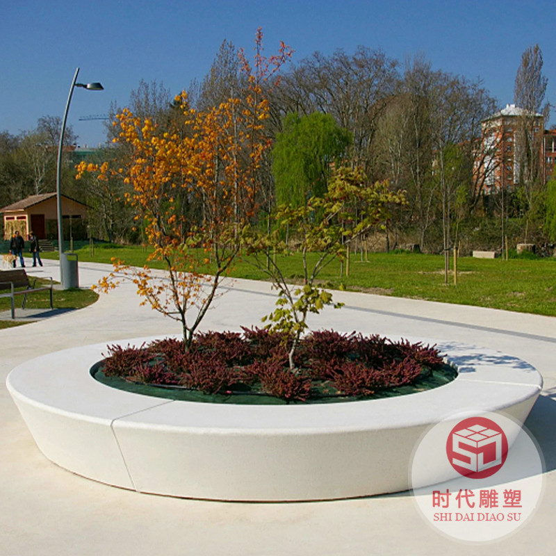 玻璃鋼休閑座椅商場大廳機(jī)場酒店創(chuàng)意花盆樹池公共休息區(qū)坐凳款式